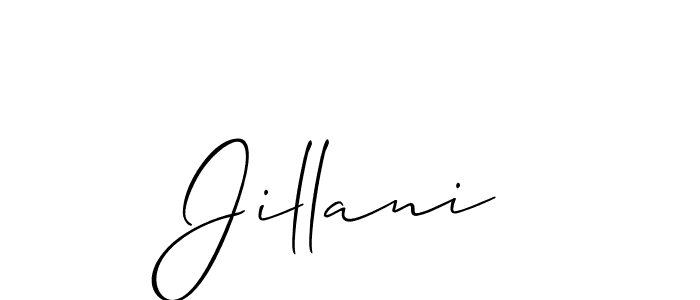 Also we have Jillani name is the best signature style. Create professional handwritten signature collection using Allison_Script autograph style. Jillani signature style 2 images and pictures png