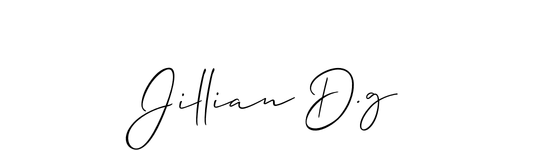You should practise on your own different ways (Allison_Script) to write your name (Jillian D.g) in signature. don't let someone else do it for you. Jillian D.g signature style 2 images and pictures png
