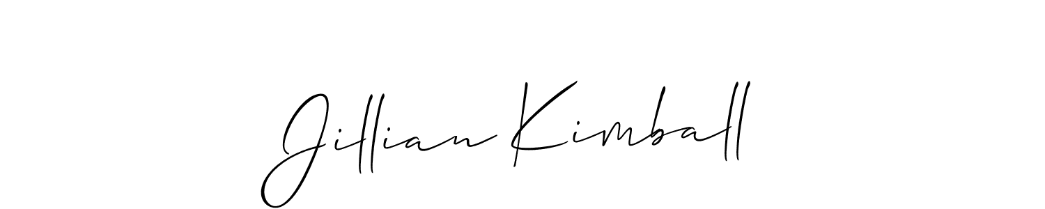 Make a beautiful signature design for name Jillian Kimball. With this signature (Allison_Script) style, you can create a handwritten signature for free. Jillian Kimball signature style 2 images and pictures png