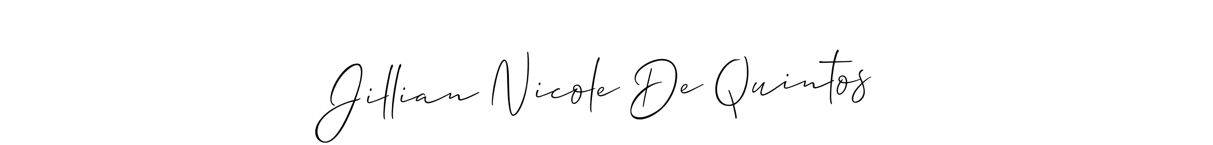 Check out images of Autograph of Jillian Nicole De Quintos name. Actor Jillian Nicole De Quintos Signature Style. Allison_Script is a professional sign style online. Jillian Nicole De Quintos signature style 2 images and pictures png