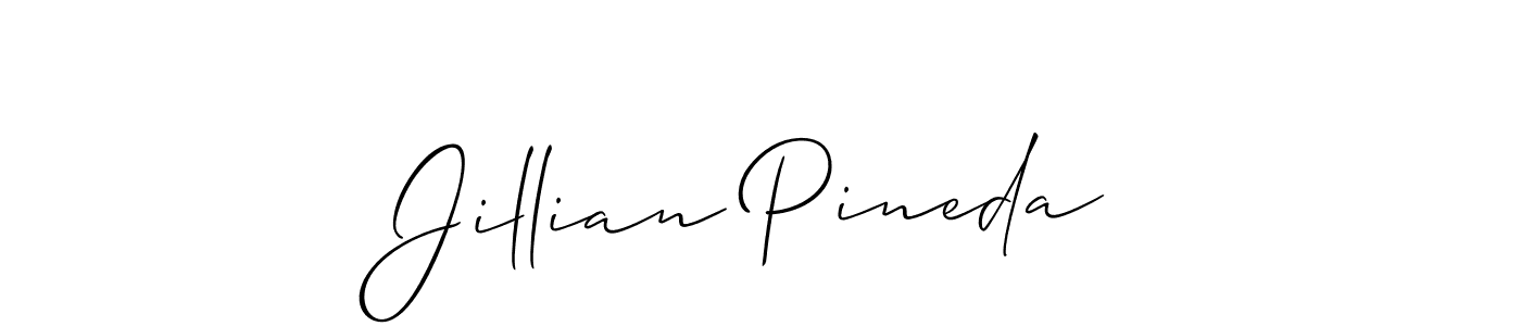 Jillian Pineda stylish signature style. Best Handwritten Sign (Allison_Script) for my name. Handwritten Signature Collection Ideas for my name Jillian Pineda. Jillian Pineda signature style 2 images and pictures png