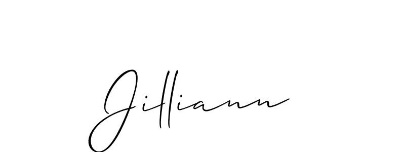 How to make Jilliann name signature. Use Allison_Script style for creating short signs online. This is the latest handwritten sign. Jilliann signature style 2 images and pictures png