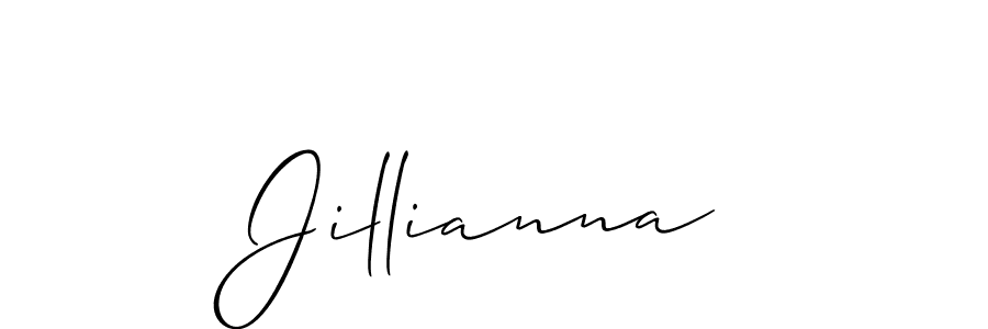 How to make Jillianna signature? Allison_Script is a professional autograph style. Create handwritten signature for Jillianna name. Jillianna signature style 2 images and pictures png