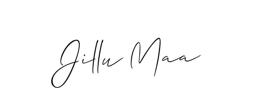 Make a beautiful signature design for name Jillu Maa. With this signature (Allison_Script) style, you can create a handwritten signature for free. Jillu Maa signature style 2 images and pictures png