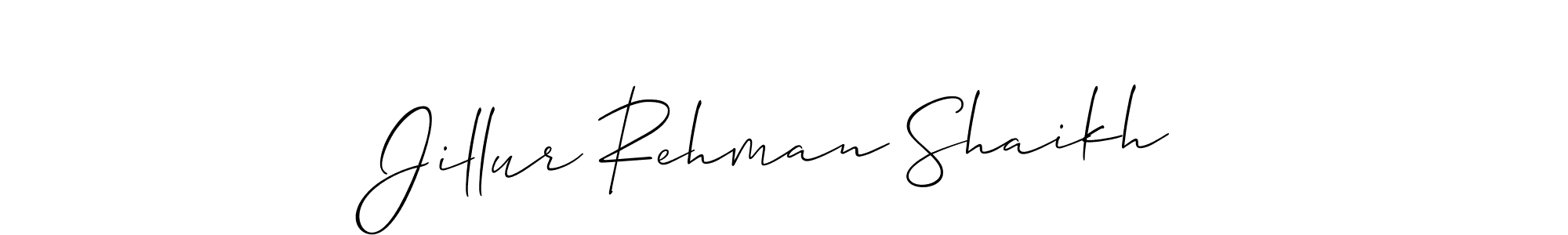 Make a short Jillur Rehman Shaikh signature style. Manage your documents anywhere anytime using Allison_Script. Create and add eSignatures, submit forms, share and send files easily. Jillur Rehman Shaikh signature style 2 images and pictures png