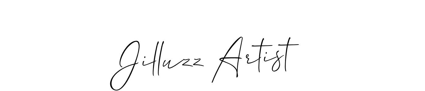 You should practise on your own different ways (Allison_Script) to write your name (Jilluzz Artist) in signature. don't let someone else do it for you. Jilluzz Artist signature style 2 images and pictures png