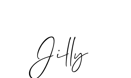 Use a signature maker to create a handwritten signature online. With this signature software, you can design (Allison_Script) your own signature for name Jilly. Jilly signature style 2 images and pictures png