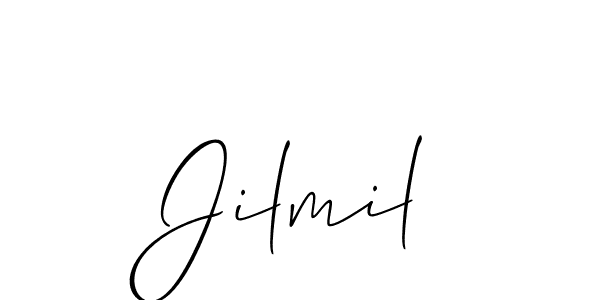It looks lik you need a new signature style for name Jilmil. Design unique handwritten (Allison_Script) signature with our free signature maker in just a few clicks. Jilmil signature style 2 images and pictures png