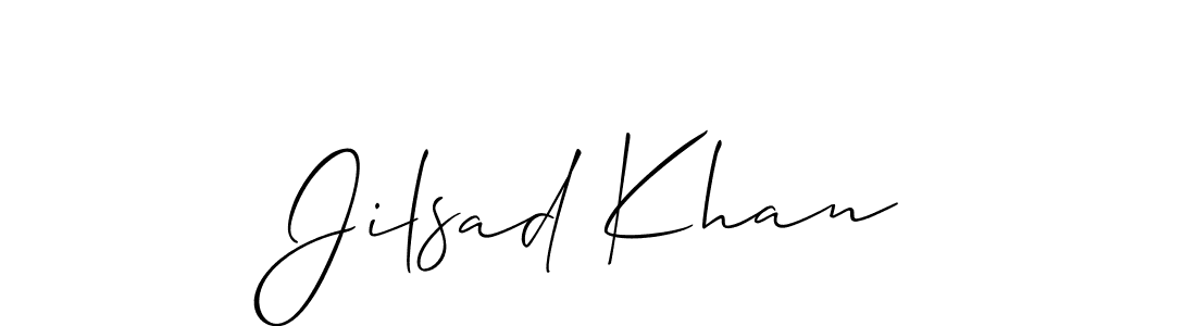 The best way (Allison_Script) to make a short signature is to pick only two or three words in your name. The name Jilsad Khan include a total of six letters. For converting this name. Jilsad Khan signature style 2 images and pictures png