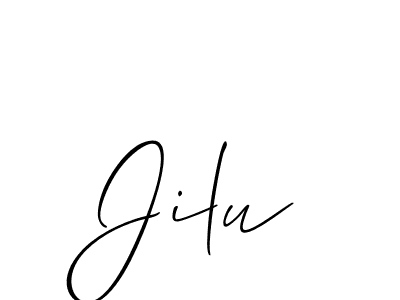 You should practise on your own different ways (Allison_Script) to write your name (Jilu) in signature. don't let someone else do it for you. Jilu signature style 2 images and pictures png