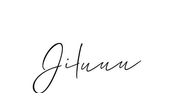 Jiluuu stylish signature style. Best Handwritten Sign (Allison_Script) for my name. Handwritten Signature Collection Ideas for my name Jiluuu. Jiluuu signature style 2 images and pictures png