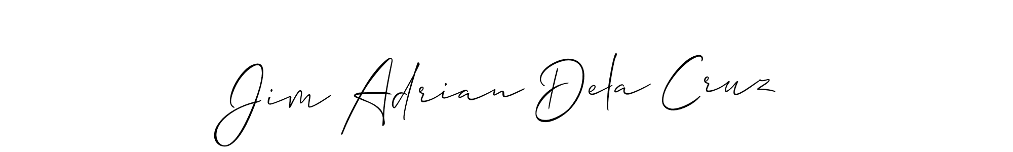 Make a beautiful signature design for name Jim Adrian Dela Cruz. With this signature (Allison_Script) style, you can create a handwritten signature for free. Jim Adrian Dela Cruz signature style 2 images and pictures png