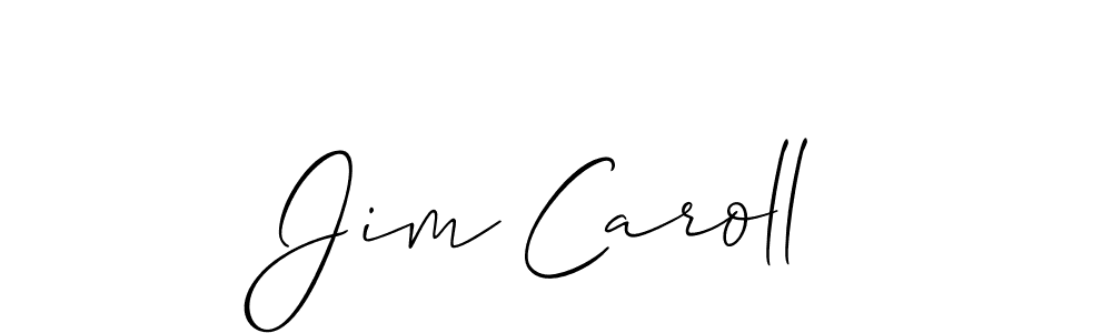 Design your own signature with our free online signature maker. With this signature software, you can create a handwritten (Allison_Script) signature for name Jim Caroll. Jim Caroll signature style 2 images and pictures png