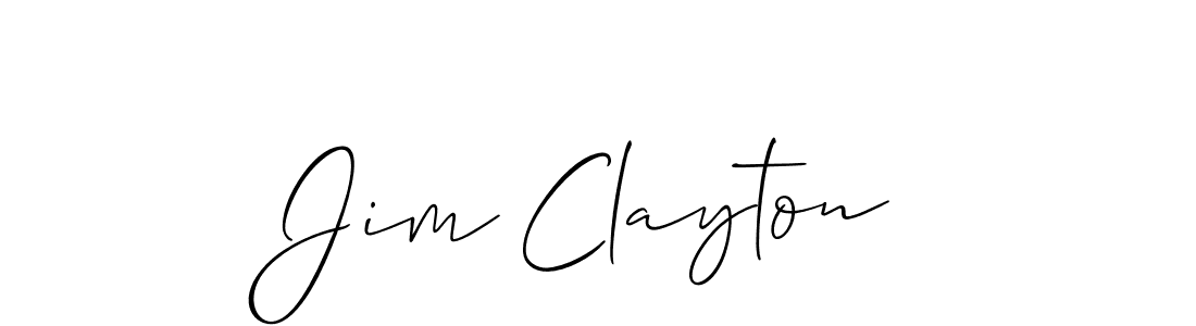 Jim Clayton stylish signature style. Best Handwritten Sign (Allison_Script) for my name. Handwritten Signature Collection Ideas for my name Jim Clayton. Jim Clayton signature style 2 images and pictures png