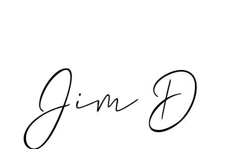 How to make Jim D name signature. Use Allison_Script style for creating short signs online. This is the latest handwritten sign. Jim D signature style 2 images and pictures png