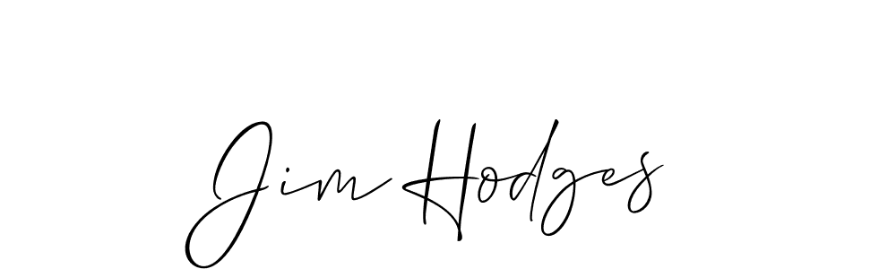 Make a beautiful signature design for name Jim Hodges. With this signature (Allison_Script) style, you can create a handwritten signature for free. Jim Hodges signature style 2 images and pictures png