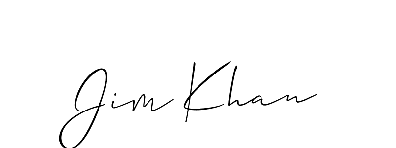 How to make Jim Khan signature? Allison_Script is a professional autograph style. Create handwritten signature for Jim Khan name. Jim Khan signature style 2 images and pictures png