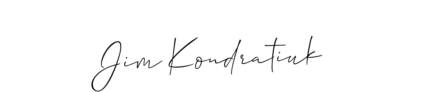 Also You can easily find your signature by using the search form. We will create Jim Kondratiuk name handwritten signature images for you free of cost using Allison_Script sign style. Jim Kondratiuk signature style 2 images and pictures png