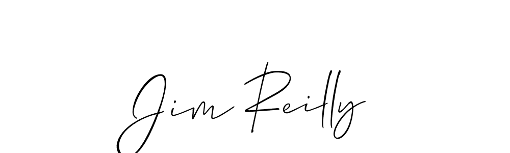How to make Jim Reilly name signature. Use Allison_Script style for creating short signs online. This is the latest handwritten sign. Jim Reilly signature style 2 images and pictures png