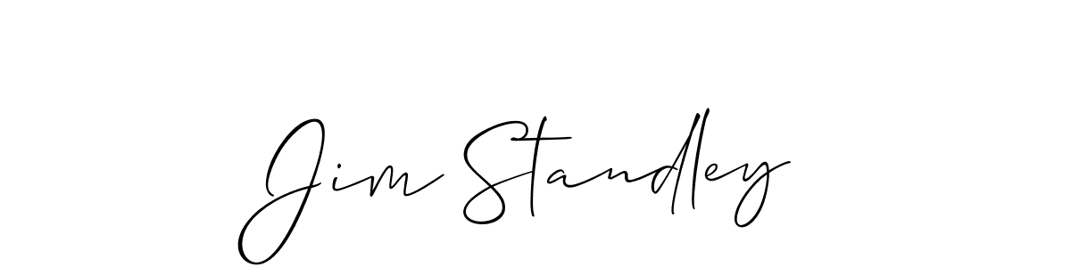 You should practise on your own different ways (Allison_Script) to write your name (Jim Standley) in signature. don't let someone else do it for you. Jim Standley signature style 2 images and pictures png