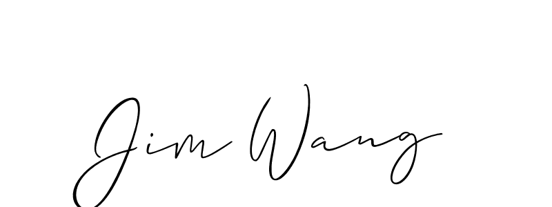 Make a beautiful signature design for name Jim Wang. With this signature (Allison_Script) style, you can create a handwritten signature for free. Jim Wang signature style 2 images and pictures png