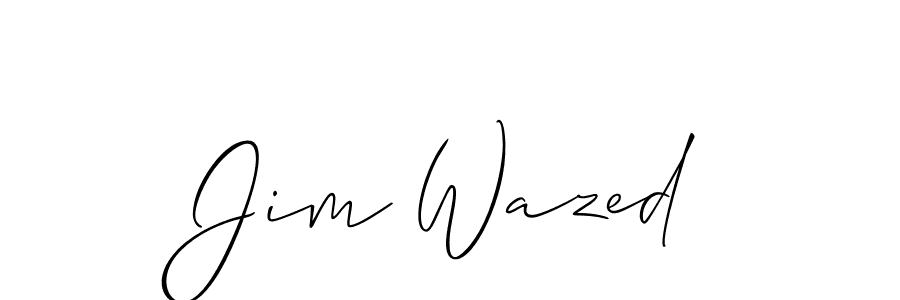 Create a beautiful signature design for name Jim Wazed. With this signature (Allison_Script) fonts, you can make a handwritten signature for free. Jim Wazed signature style 2 images and pictures png