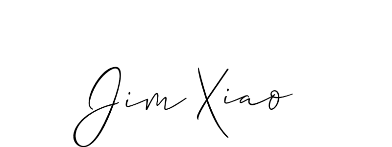 How to make Jim Xiao name signature. Use Allison_Script style for creating short signs online. This is the latest handwritten sign. Jim Xiao signature style 2 images and pictures png