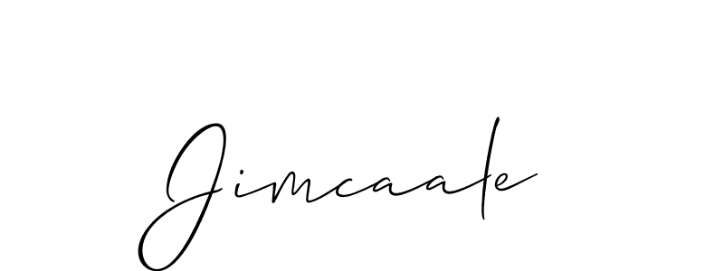 Jimcaale stylish signature style. Best Handwritten Sign (Allison_Script) for my name. Handwritten Signature Collection Ideas for my name Jimcaale. Jimcaale signature style 2 images and pictures png