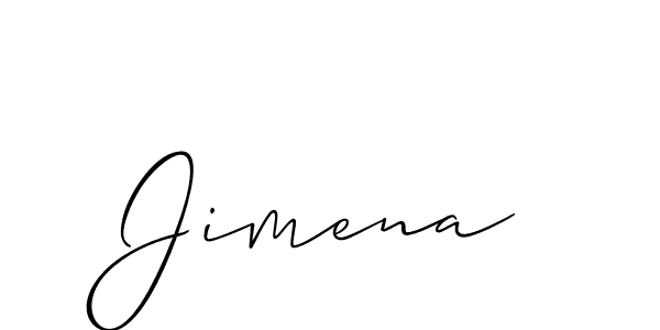 How to make Jimena signature? Allison_Script is a professional autograph style. Create handwritten signature for Jimena name. Jimena signature style 2 images and pictures png