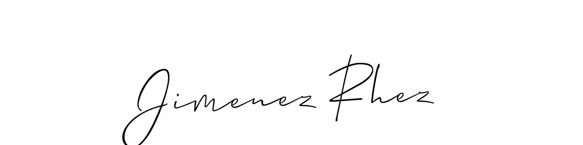 Once you've used our free online signature maker to create your best signature Allison_Script style, it's time to enjoy all of the benefits that Jimenez Rhez name signing documents. Jimenez Rhez signature style 2 images and pictures png