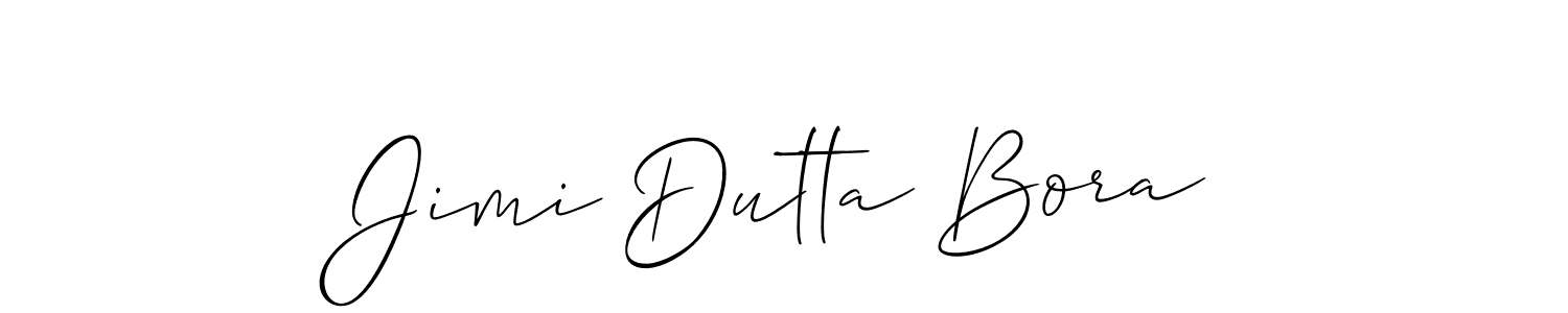 It looks lik you need a new signature style for name Jimi Dutta Bora. Design unique handwritten (Allison_Script) signature with our free signature maker in just a few clicks. Jimi Dutta Bora signature style 2 images and pictures png