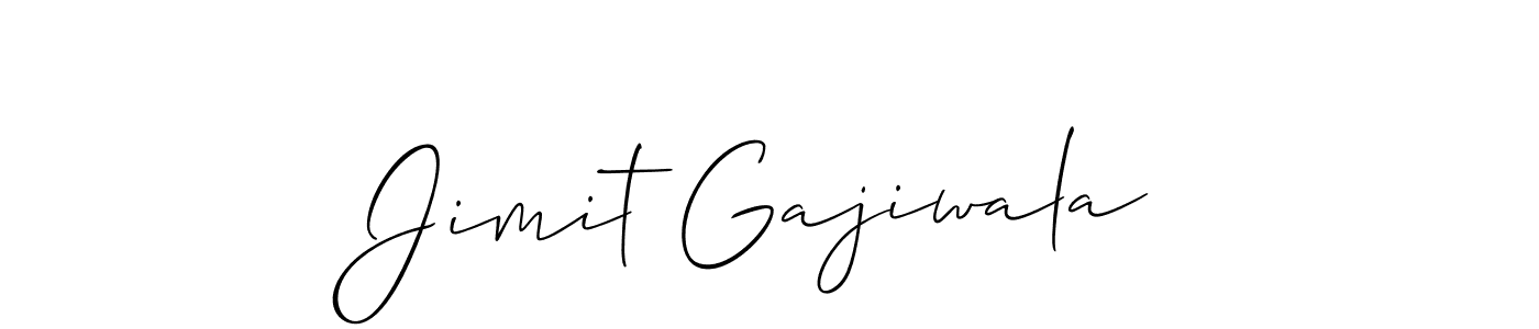 Allison_Script is a professional signature style that is perfect for those who want to add a touch of class to their signature. It is also a great choice for those who want to make their signature more unique. Get Jimit Gajiwala name to fancy signature for free. Jimit Gajiwala signature style 2 images and pictures png