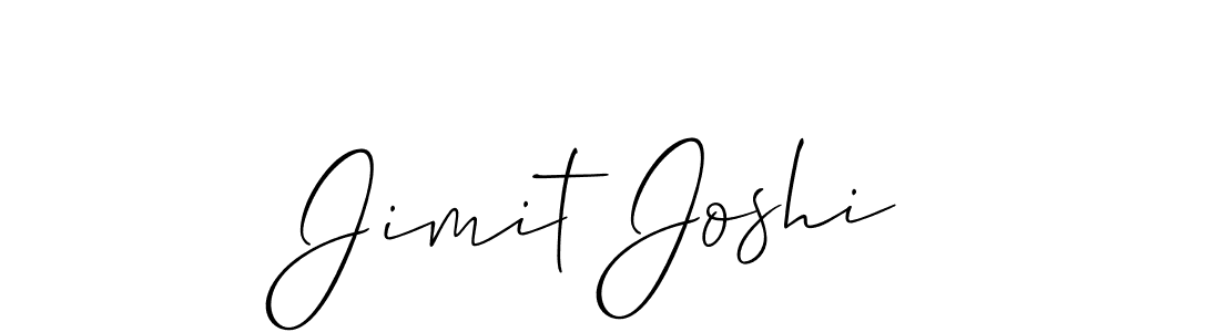 How to make Jimit Joshi name signature. Use Allison_Script style for creating short signs online. This is the latest handwritten sign. Jimit Joshi signature style 2 images and pictures png