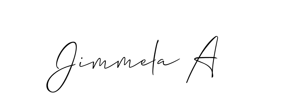 Create a beautiful signature design for name Jimmela A. With this signature (Allison_Script) fonts, you can make a handwritten signature for free. Jimmela A signature style 2 images and pictures png