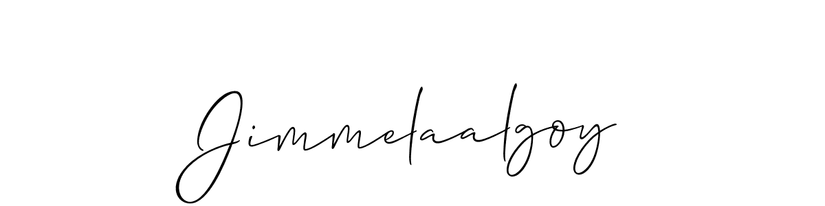 How to make Jimmelaalgoy signature? Allison_Script is a professional autograph style. Create handwritten signature for Jimmelaalgoy name. Jimmelaalgoy signature style 2 images and pictures png