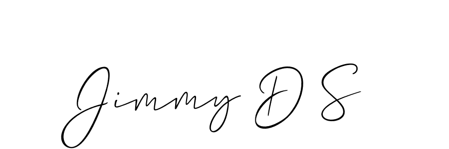How to make Jimmy D S signature? Allison_Script is a professional autograph style. Create handwritten signature for Jimmy D S name. Jimmy D S signature style 2 images and pictures png