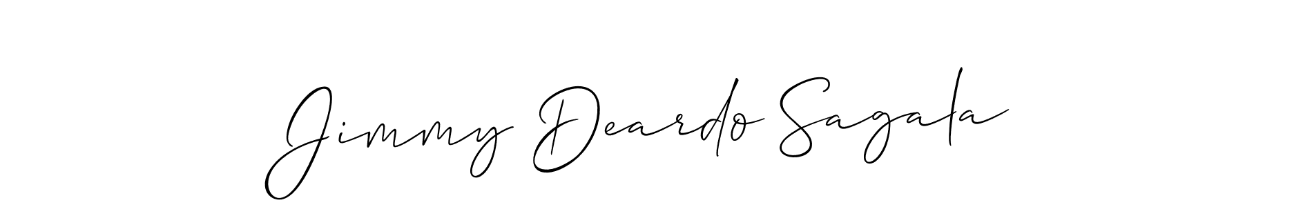 This is the best signature style for the Jimmy Deardo Sagala name. Also you like these signature font (Allison_Script). Mix name signature. Jimmy Deardo Sagala signature style 2 images and pictures png