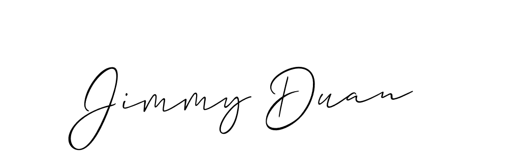 if you are searching for the best signature style for your name Jimmy Duan. so please give up your signature search. here we have designed multiple signature styles  using Allison_Script. Jimmy Duan signature style 2 images and pictures png