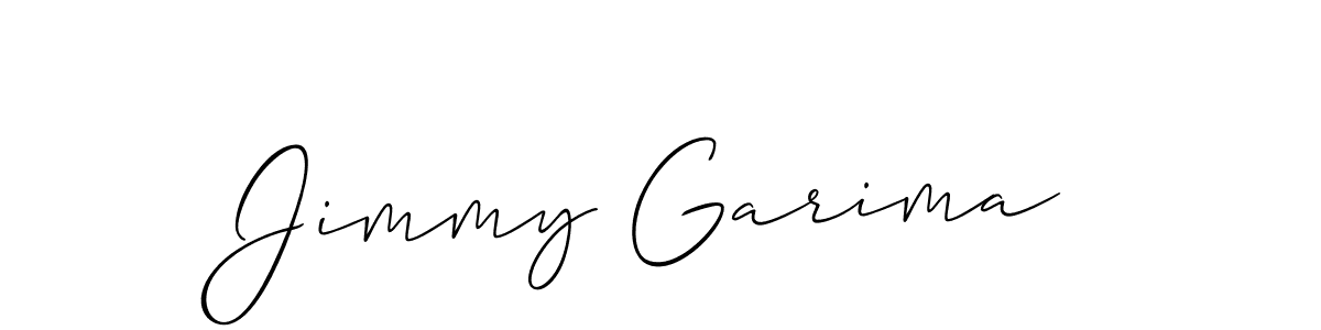 How to make Jimmy Garima name signature. Use Allison_Script style for creating short signs online. This is the latest handwritten sign. Jimmy Garima signature style 2 images and pictures png