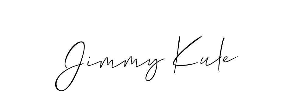 How to make Jimmy Kule name signature. Use Allison_Script style for creating short signs online. This is the latest handwritten sign. Jimmy Kule signature style 2 images and pictures png