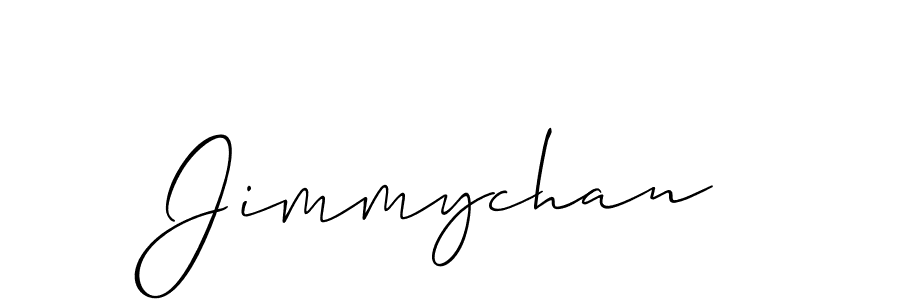 Use a signature maker to create a handwritten signature online. With this signature software, you can design (Allison_Script) your own signature for name Jimmychan. Jimmychan signature style 2 images and pictures png