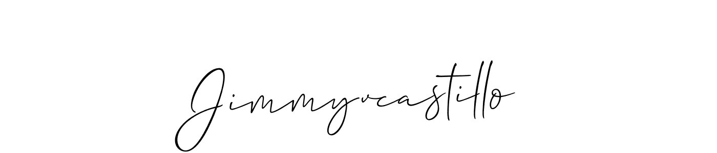 The best way (Allison_Script) to make a short signature is to pick only two or three words in your name. The name Jimmyvcastillo include a total of six letters. For converting this name. Jimmyvcastillo signature style 2 images and pictures png