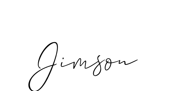 Use a signature maker to create a handwritten signature online. With this signature software, you can design (Allison_Script) your own signature for name Jimson. Jimson signature style 2 images and pictures png