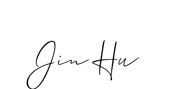 Similarly Allison_Script is the best handwritten signature design. Signature creator online .You can use it as an online autograph creator for name Jin Hu. Jin Hu signature style 2 images and pictures png