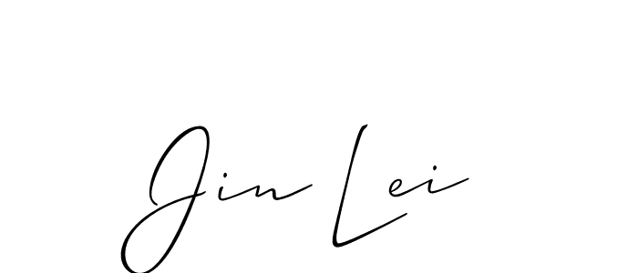 Design your own signature with our free online signature maker. With this signature software, you can create a handwritten (Allison_Script) signature for name Jin Lei. Jin Lei signature style 2 images and pictures png