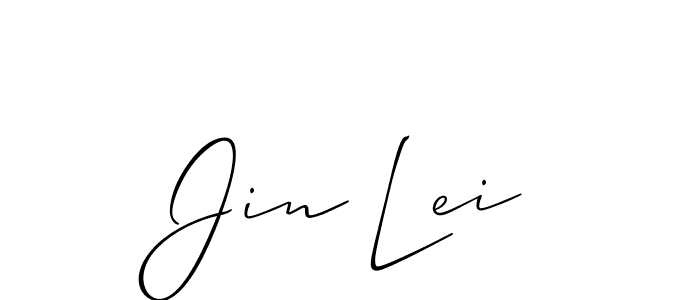 Use a signature maker to create a handwritten signature online. With this signature software, you can design (Allison_Script) your own signature for name Jin Lei. Jin Lei signature style 2 images and pictures png