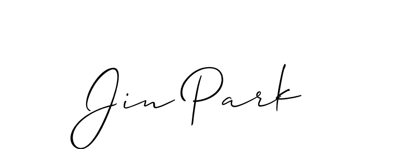 Jin Park stylish signature style. Best Handwritten Sign (Allison_Script) for my name. Handwritten Signature Collection Ideas for my name Jin Park. Jin Park signature style 2 images and pictures png