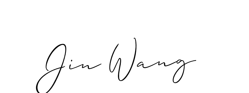 Make a beautiful signature design for name Jin Wang. With this signature (Allison_Script) style, you can create a handwritten signature for free. Jin Wang signature style 2 images and pictures png