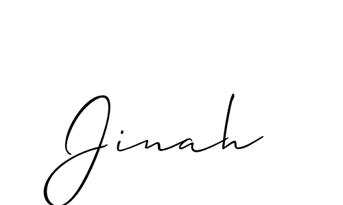 Use a signature maker to create a handwritten signature online. With this signature software, you can design (Allison_Script) your own signature for name Jinah. Jinah signature style 2 images and pictures png