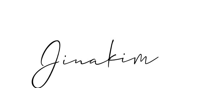 Similarly Allison_Script is the best handwritten signature design. Signature creator online .You can use it as an online autograph creator for name Jinakim. Jinakim signature style 2 images and pictures png